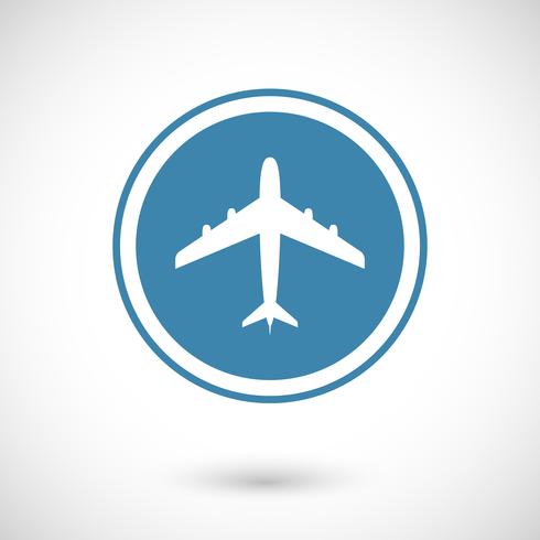 Vliegtuig en reizen pictogram vector