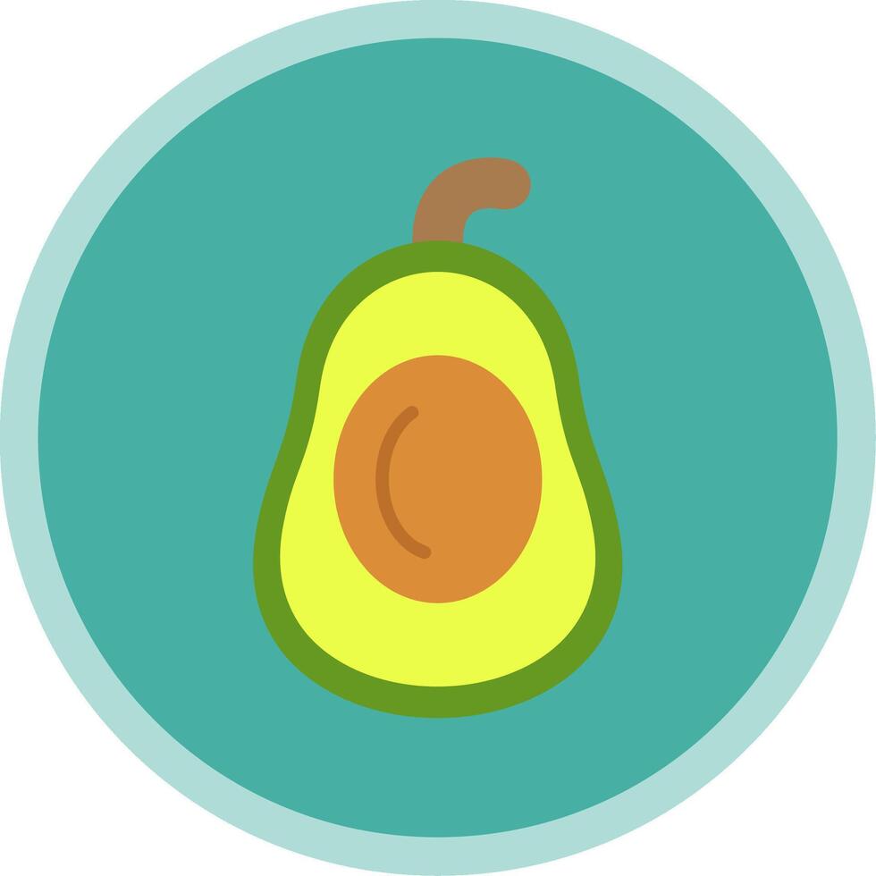 avocado's vlak multi cirkel icoon vector