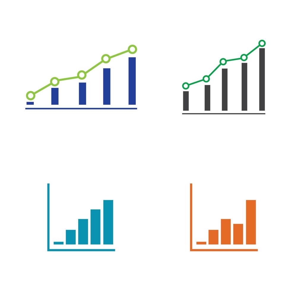 groeiende grafiek pictogram vector illustratie ontwerpsjabloon
