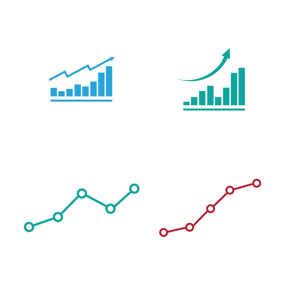 groeiende grafiek pictogram vector illustratie ontwerpsjabloon