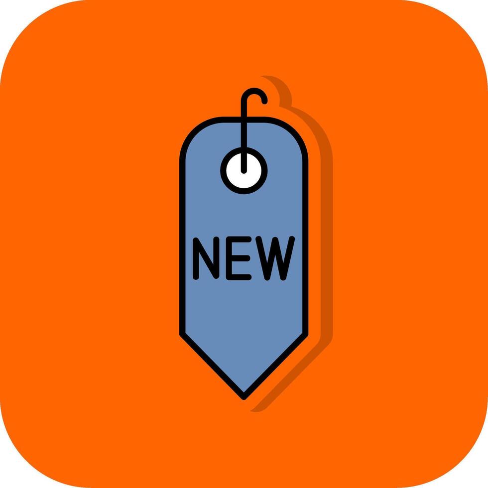 nieuw gevulde oranje achtergrond icoon vector