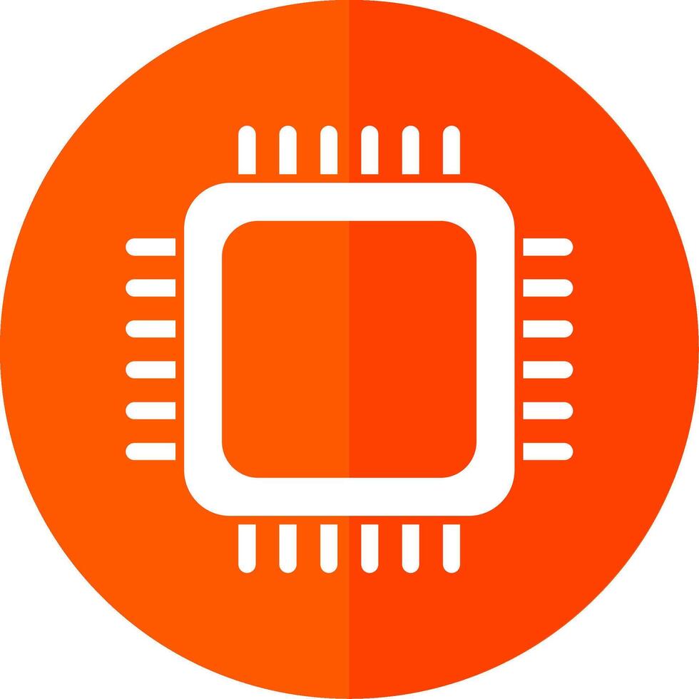 CPU glyph rood cirkel icoon vector