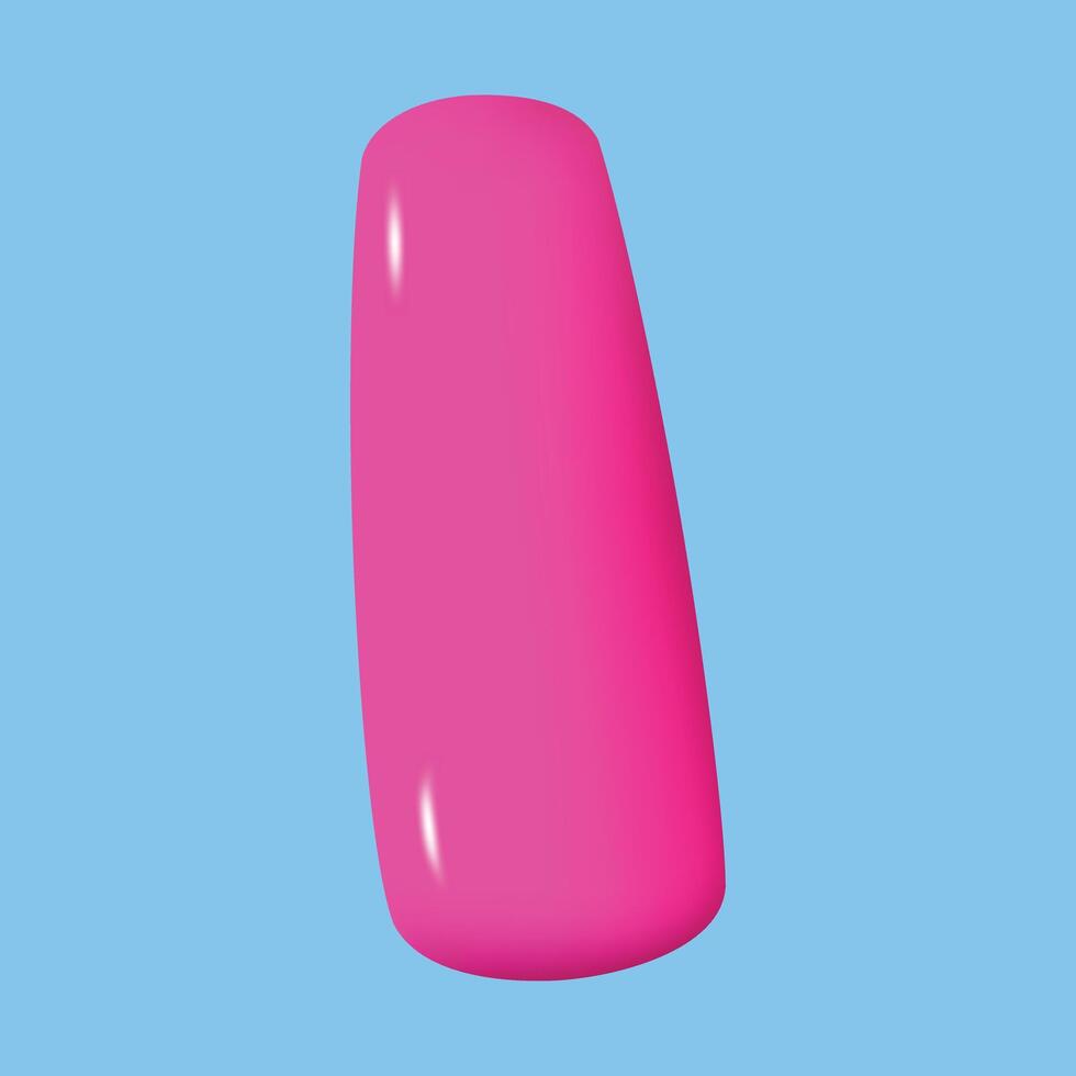 glanzend 3d roze super bubbel doopvont ik in plastic stijl. vector