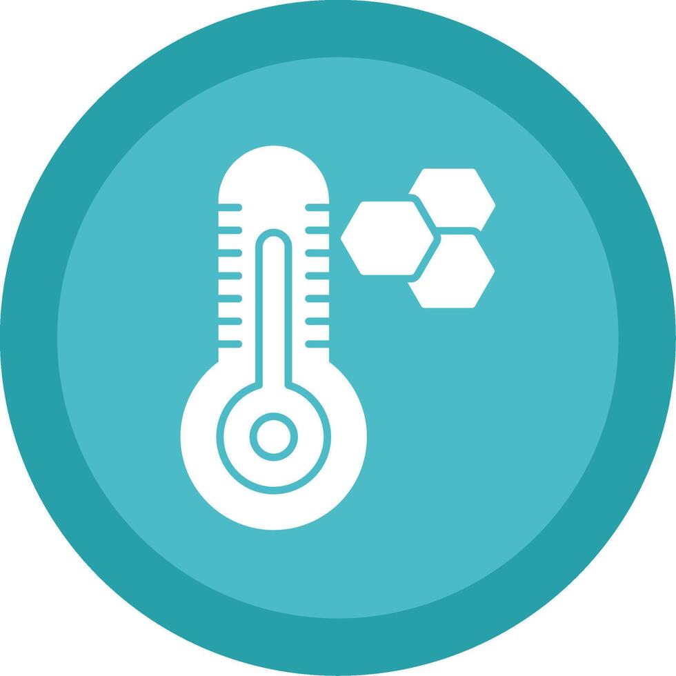 thermometer glyph multi cirkel icoon vector