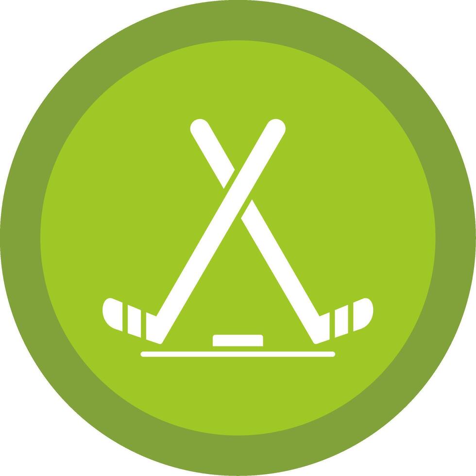 ijs hockey glyph multi cirkel icoon vector