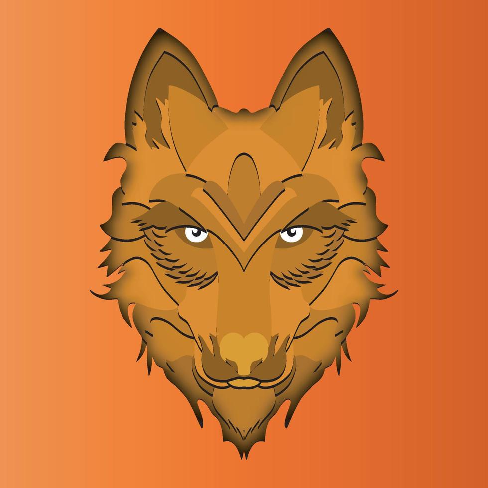 kleurrijke vectorwolf. abstracte vormgeving. vectorillustratie. vector