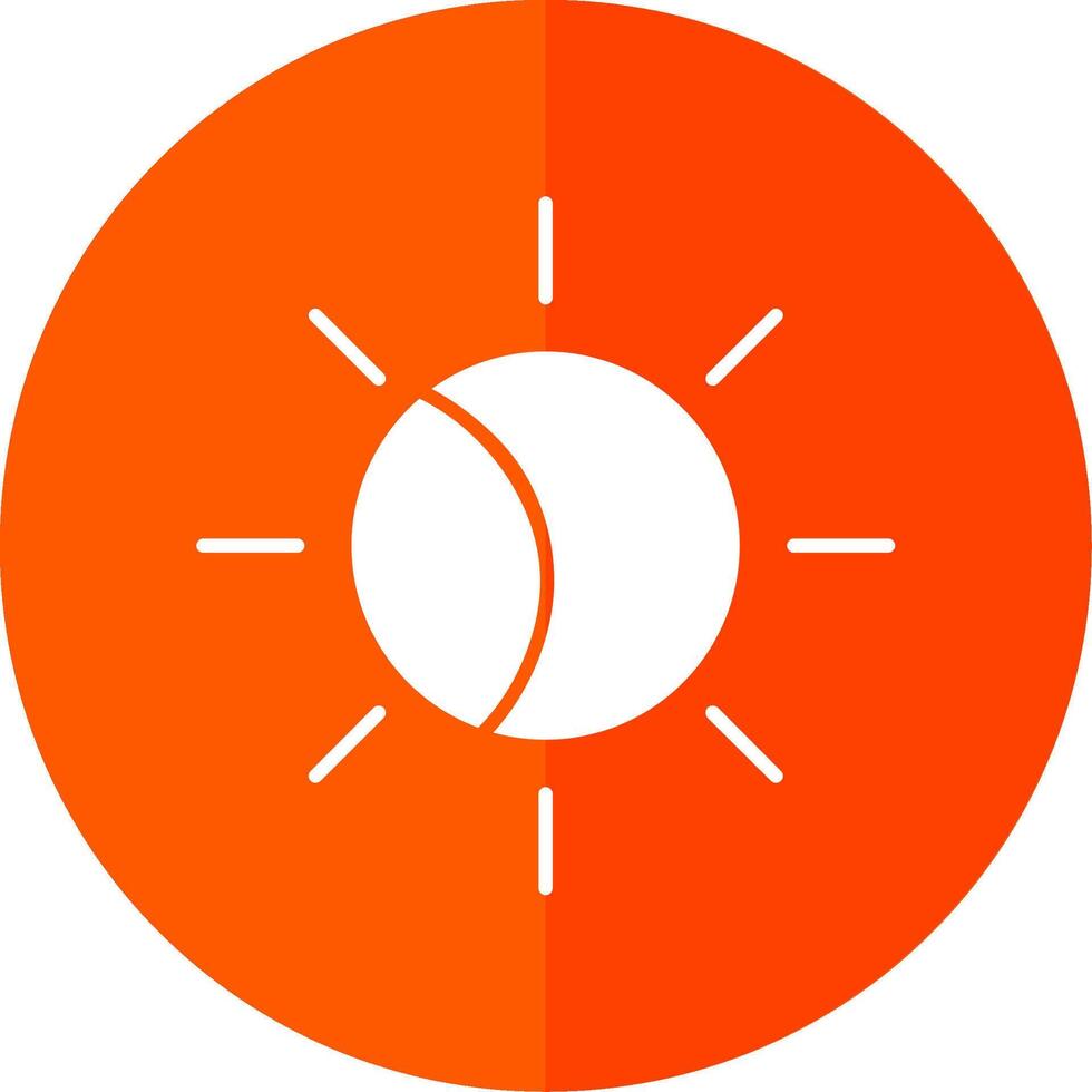 verduistering glyph rood cirkel icoon vector