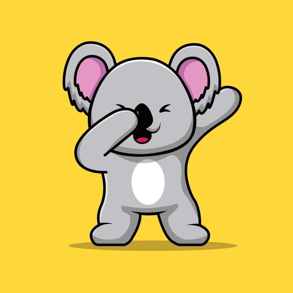 schattige koala deppende illustratie vector