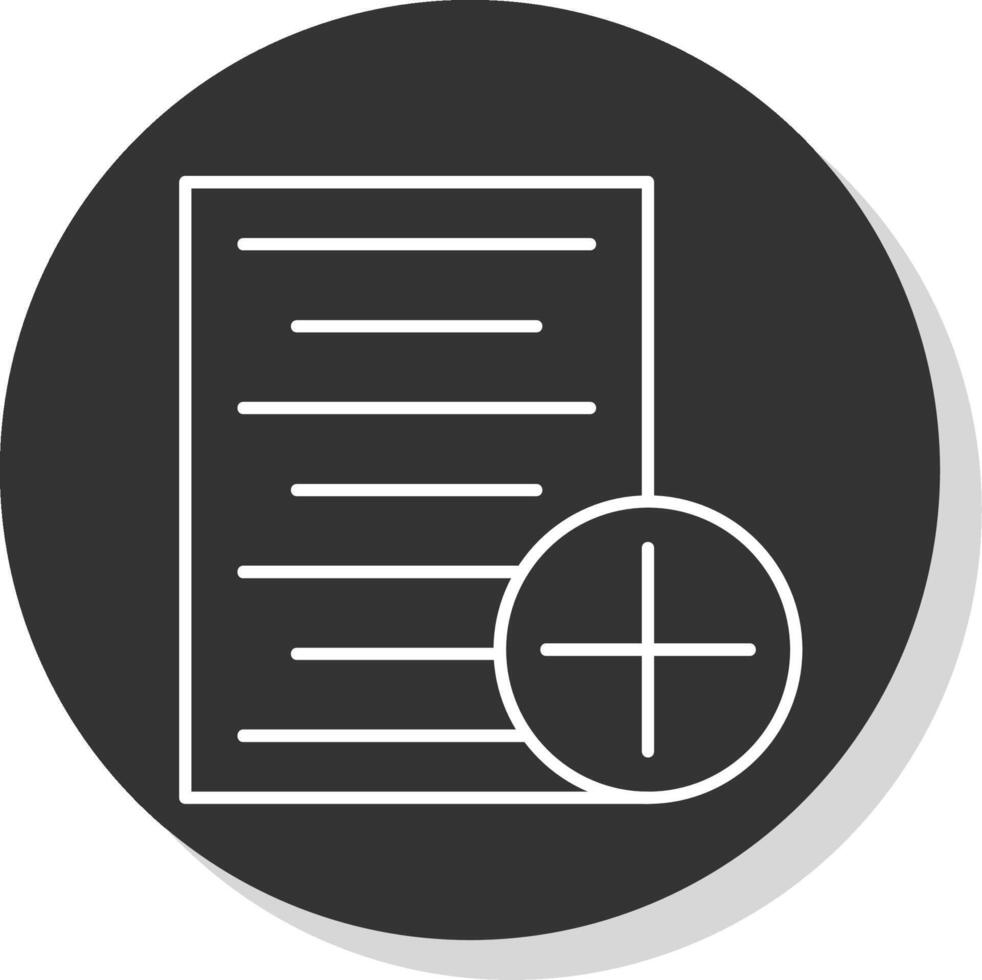 nieuw document lijn grijs cirkel icoon vector