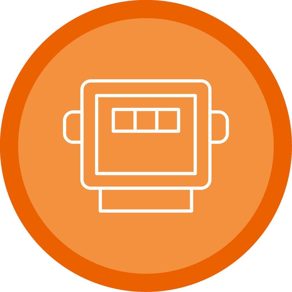 elektrisch meter lijn multi cirkel icoon vector