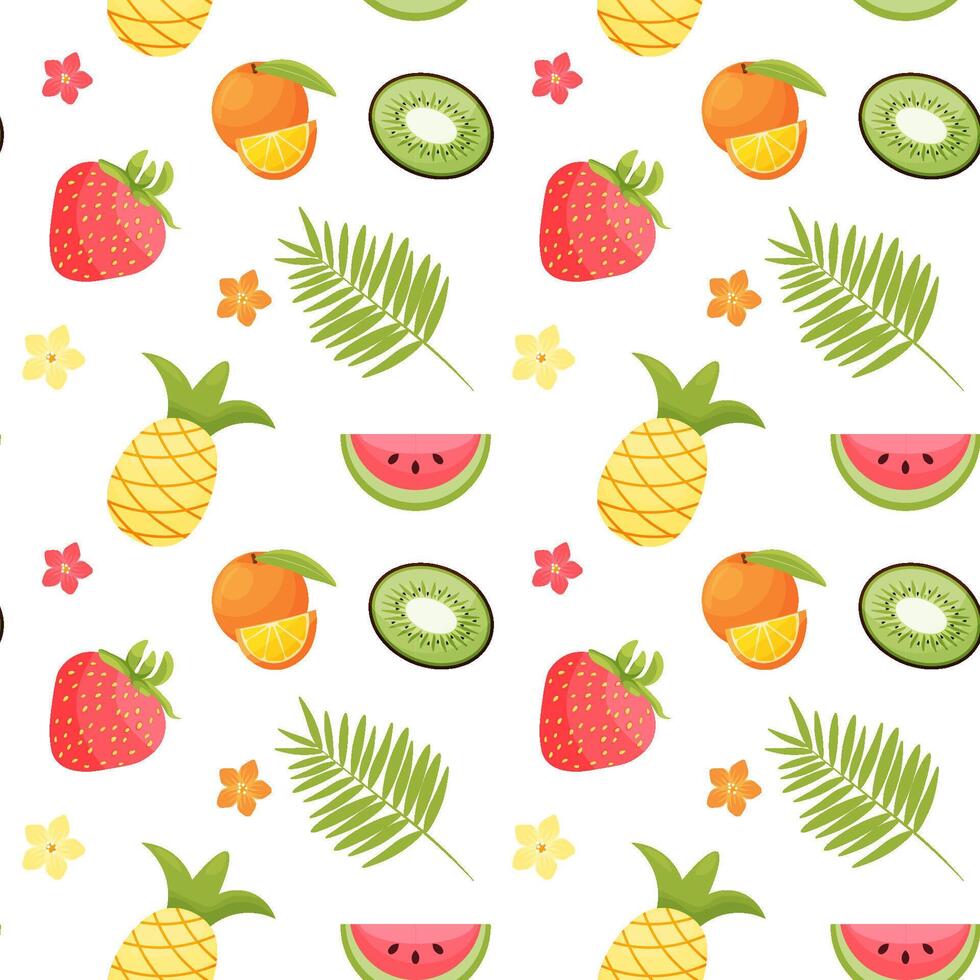 naadloos patroon met zomer fruit . illustratie vector