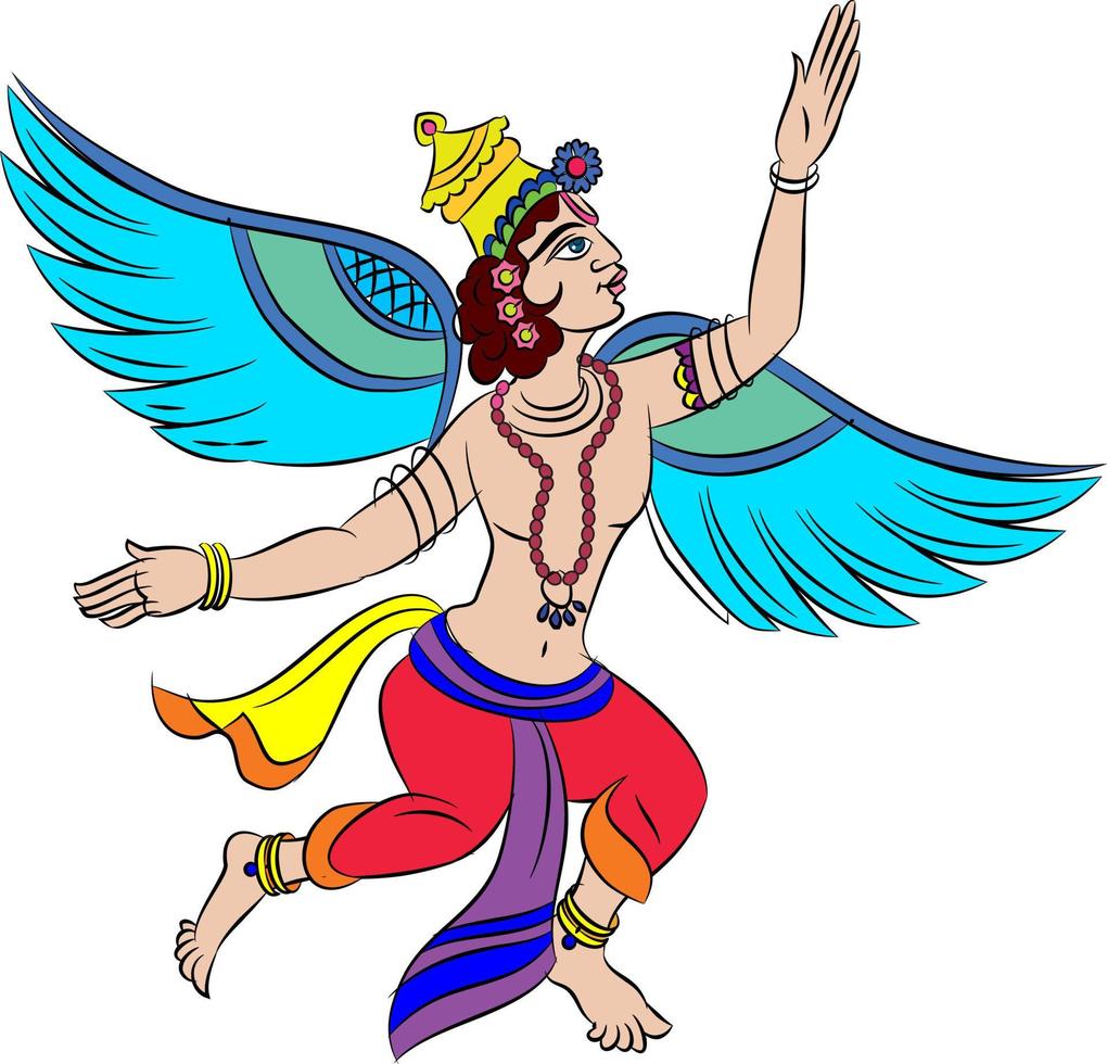 heer krishna's sevak of dienaren. god dienen. vector