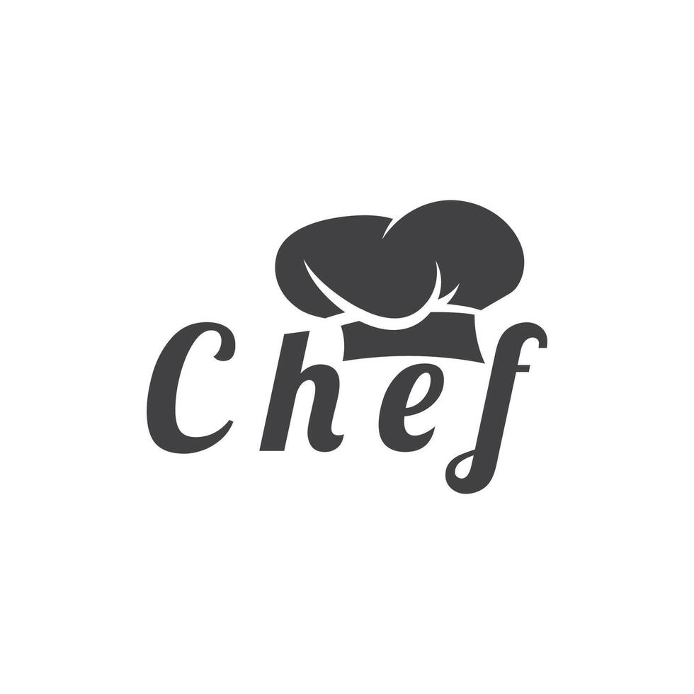 chef logo chef hoed Koken en catering logo vector ontwerp