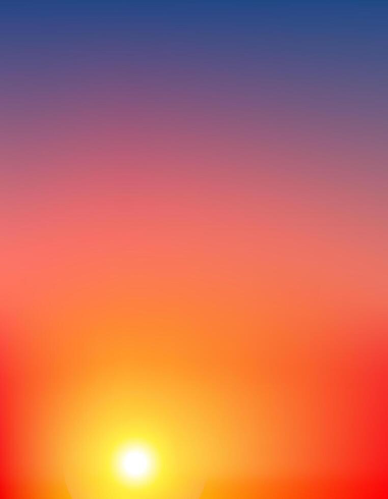 zonsondergang lucht achtergrond, zonsopgang wolk oranje, geel, roze, blauw; in ochtend- zomer, zonnig herfst, natuur landschap in avond.winter zonlicht, tekenfilm illustratie horizon voorjaar zonsondergang door zee strand vector