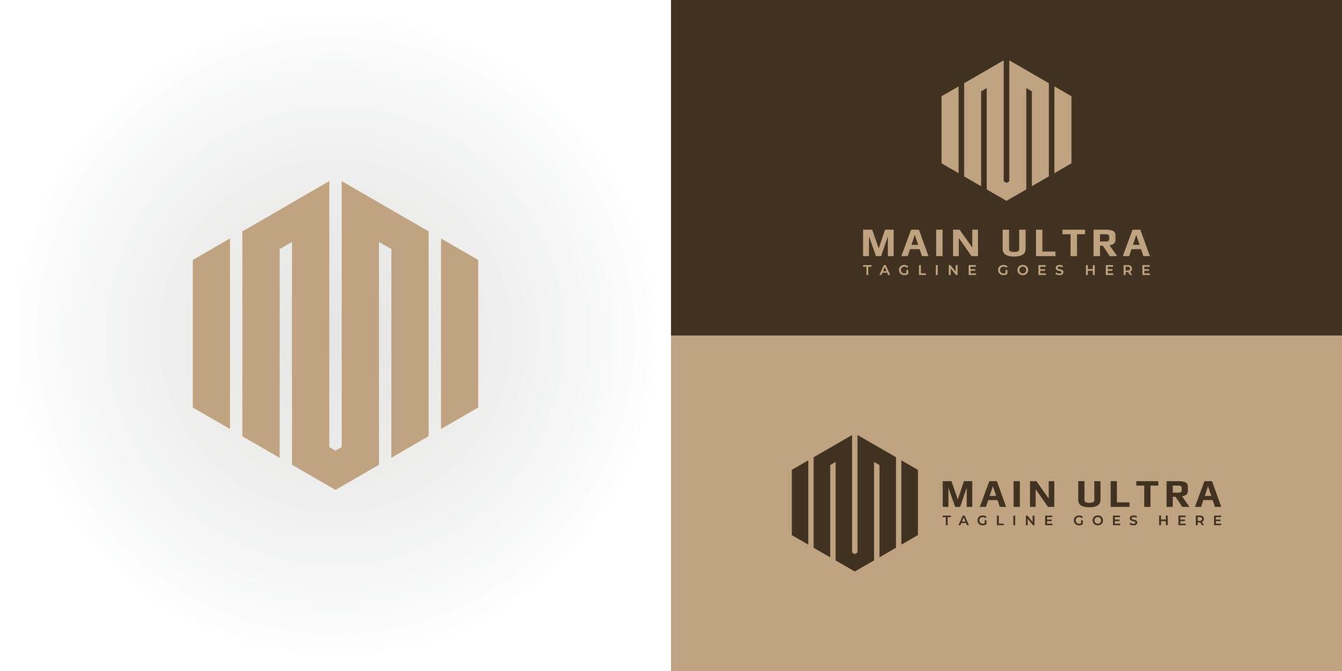 abstract eerste zeshoek brief mu of um logo in goud kleur geïsoleerd Aan meerdere achtergrond kleuren. de logo is geschikt voor luxueus kijk maar merk logo pictogrammen naar ontwerp inspiratie Sjablonen. vector