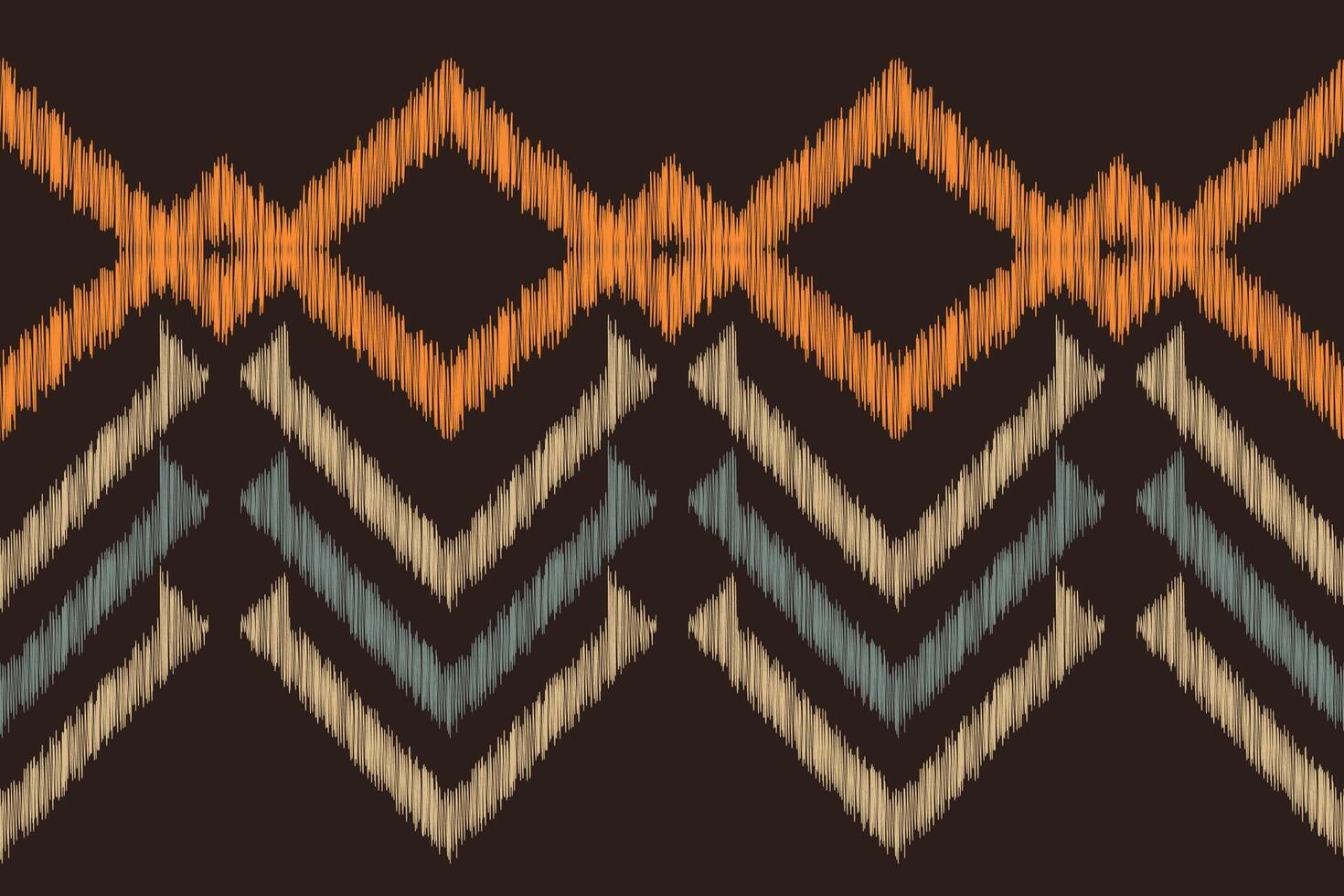 traditioneel etnisch ikat motief kleding stof patroon achtergrond meetkundig .Afrikaanse ikat borduurwerk etnisch oosters patroon bruin achtergrond behang. abstract, illustratie.textuur,frame,decoratie. vector