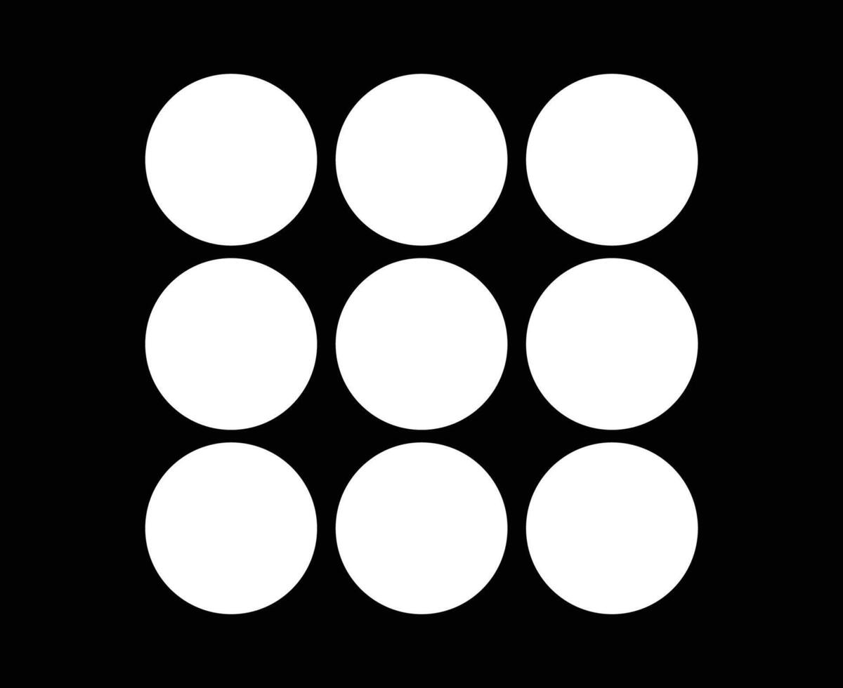 cirkel vorm verzameling wit element symbool grafisch ontwerp illustratie met zwart achtergrond vector