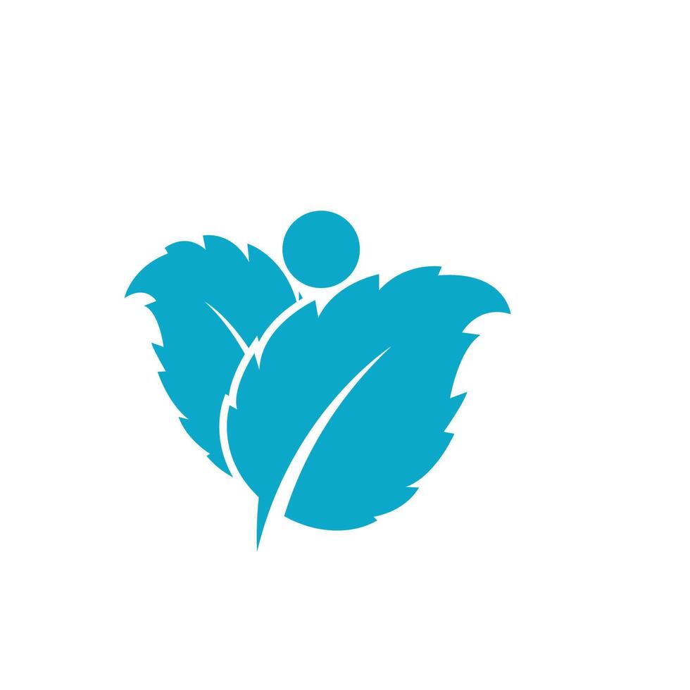 munt blad logo sjabloon symbool ontwerp vector