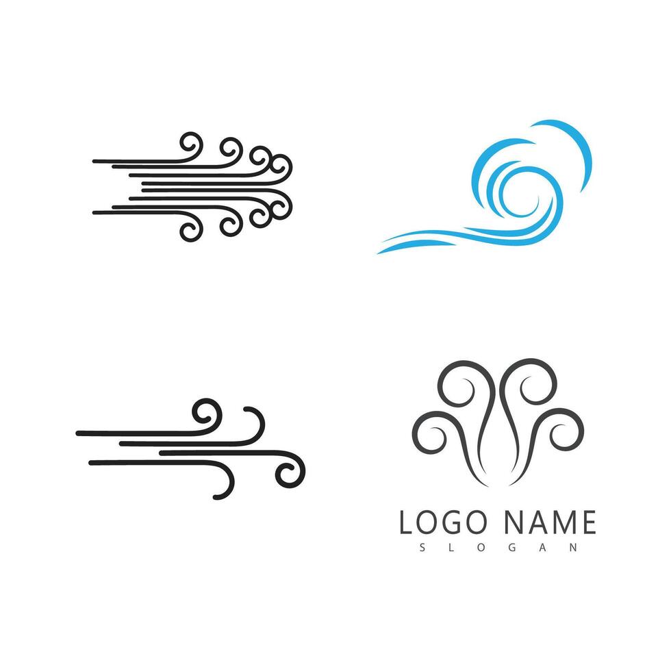 wind logo symbool ontwerp vector