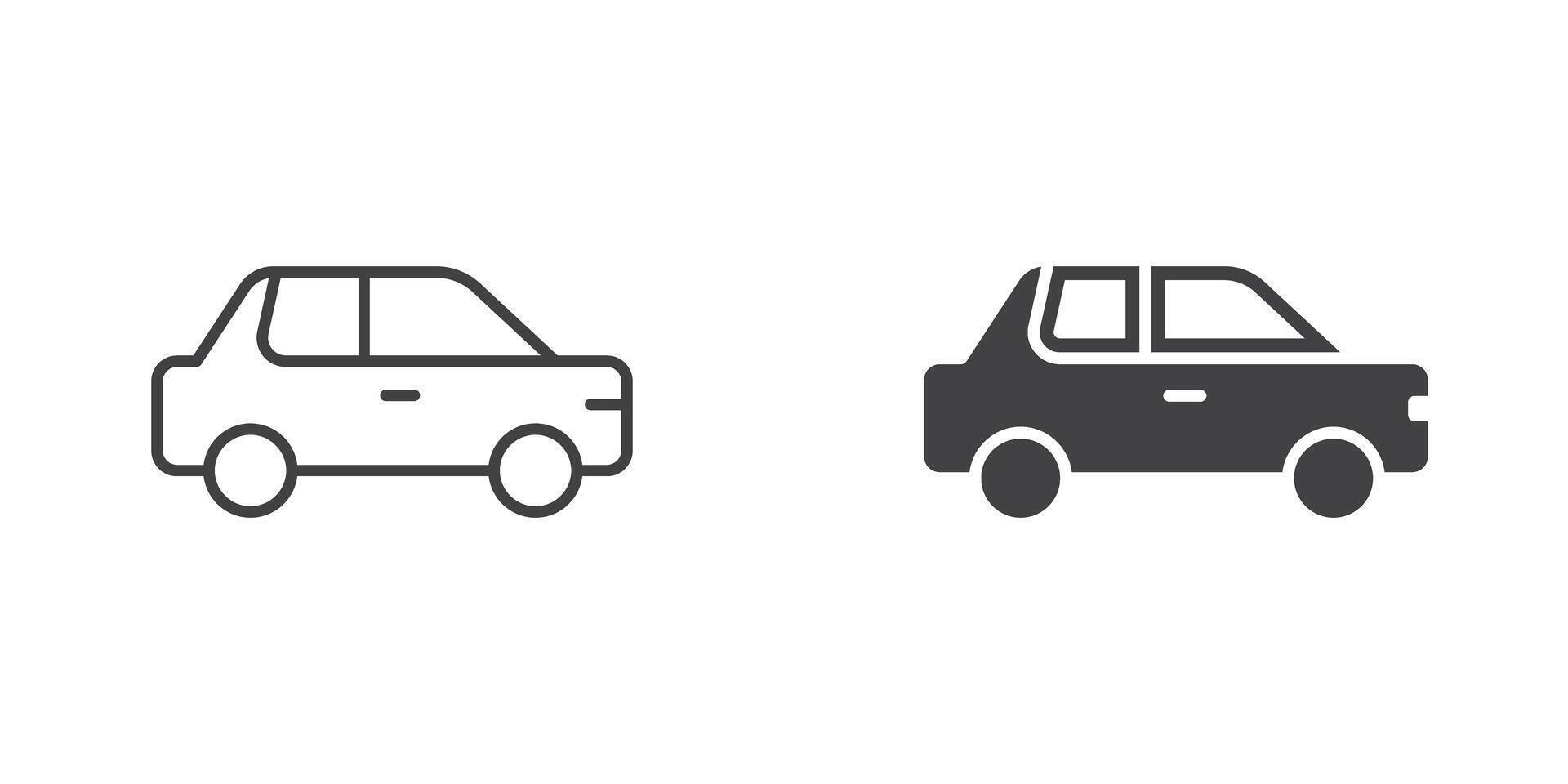 auto icoon in vlak stijl. auto- illustratie Aan geïsoleerd achtergrond. vervoer teken bedrijf concept. vector