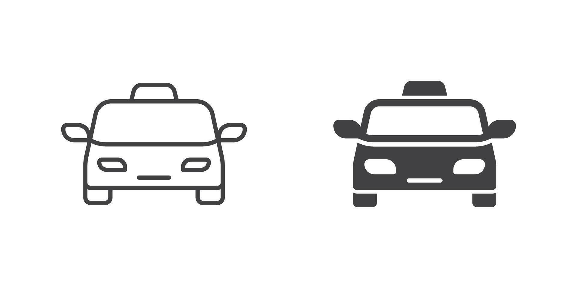 taxi icoon in vlak stijl. taxi illustratie Aan geïsoleerd achtergrond. vervoer teken bedrijf concept. vector