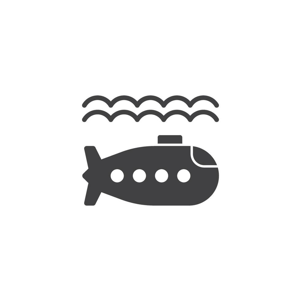 onderzeeër icoon in vlak stijl. bathyscaaf illustratie Aan geïsoleerd achtergrond. vervoer teken bedrijf concept. vector