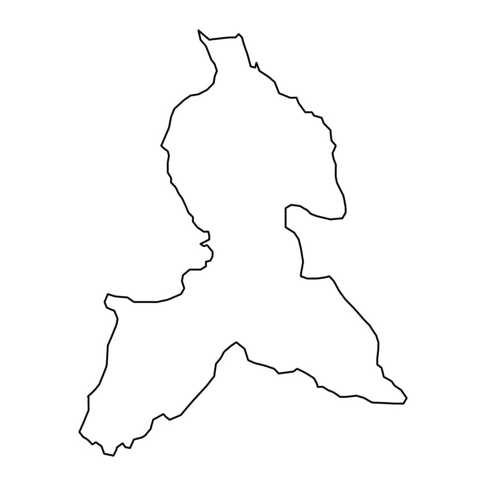 ikast merk kaart, administratief divisie van Denemarken. illustratie. vector