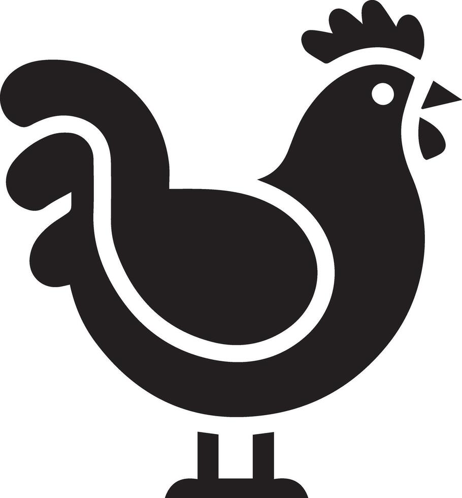 kip icoon kunst illustratie, een gemakkelijk kip icoon 10 vector