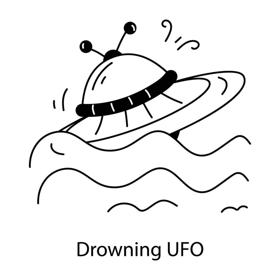 modieus verdrinking ufo vector