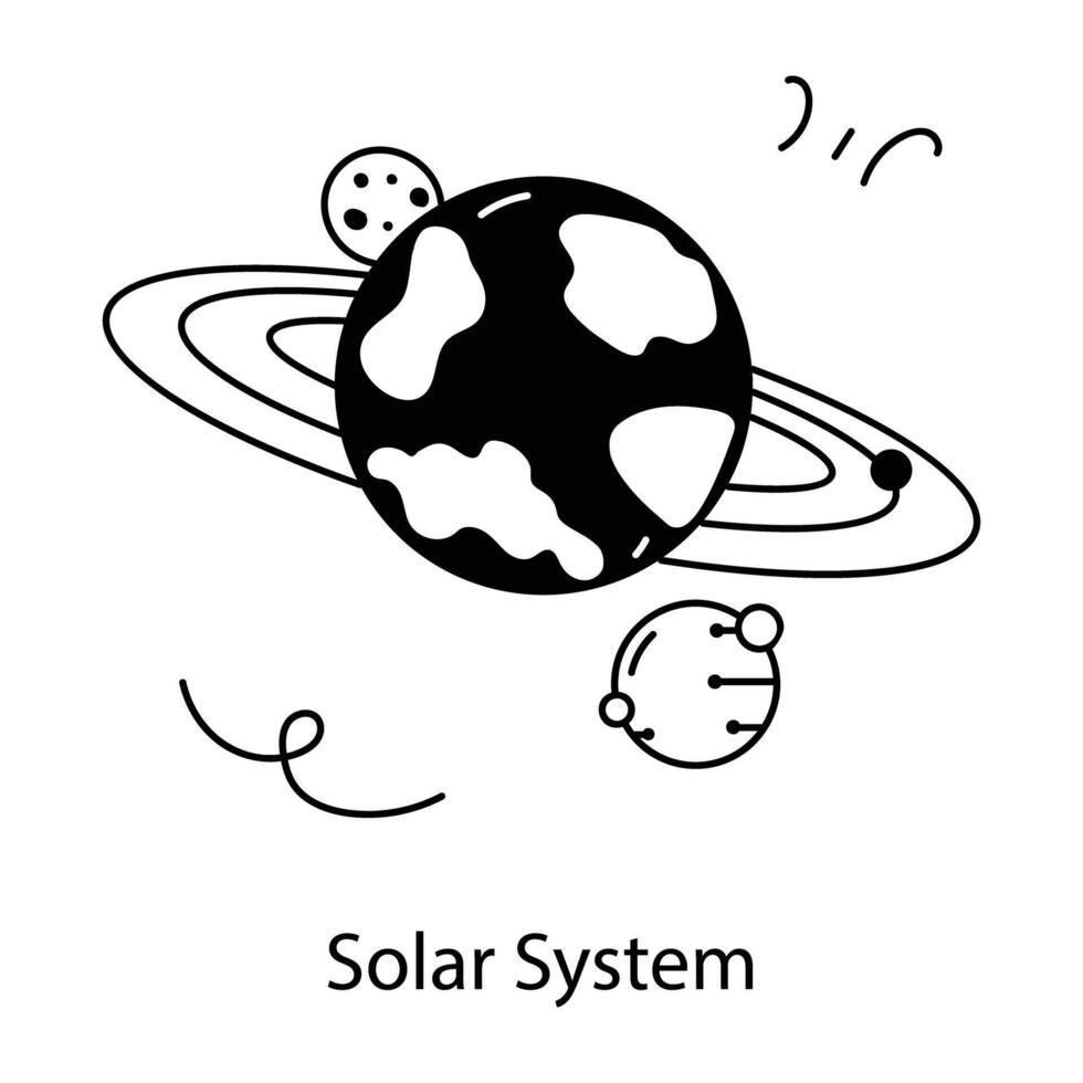 trendy zonnestelsel vector