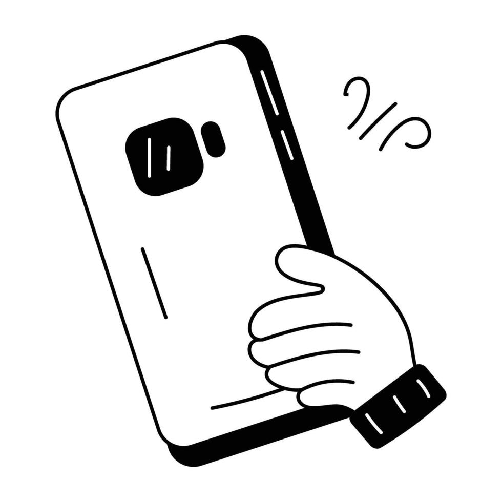 modieus Holding telefoon vector