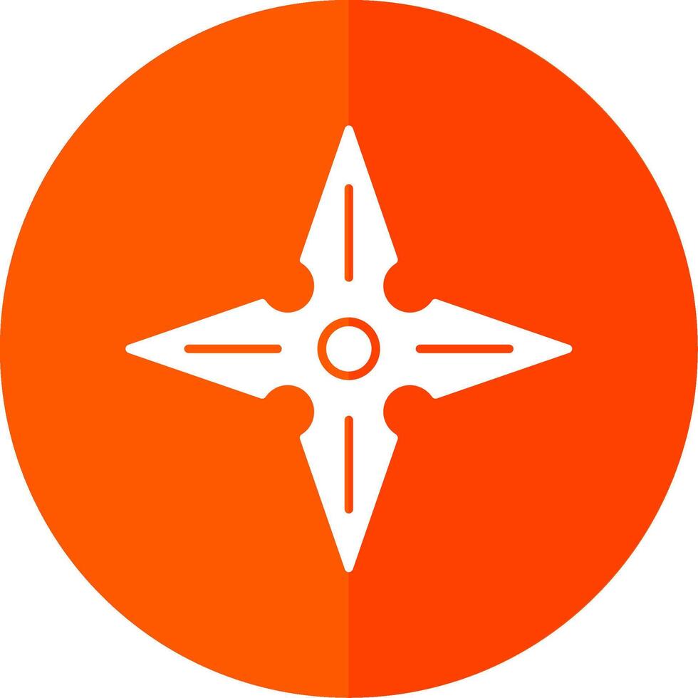 shuriken glyph rood cirkel icoon vector