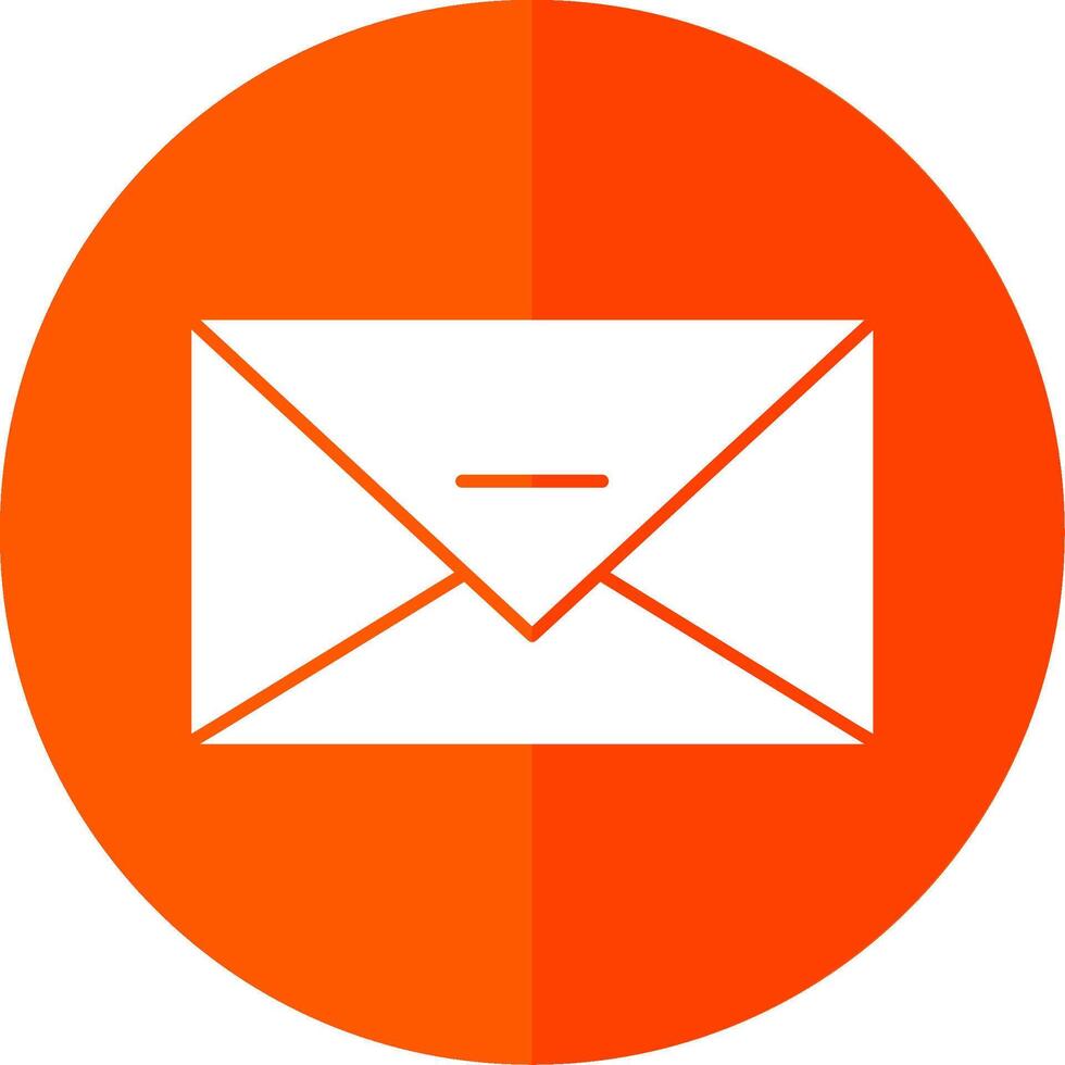 e-mail glyph rood cirkel icoon vector