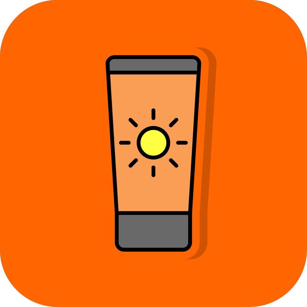 zon room gevulde oranje achtergrond icoon vector