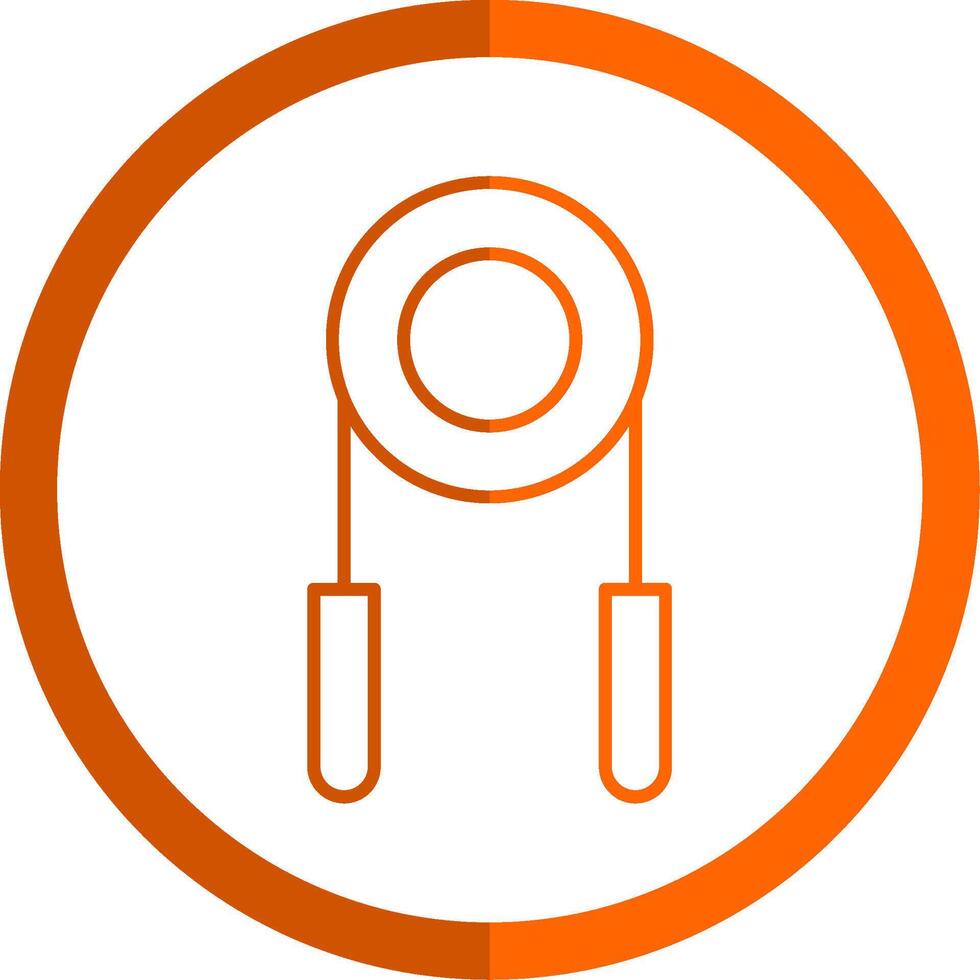 hand- grip lijn oranje cirkel icoon vector