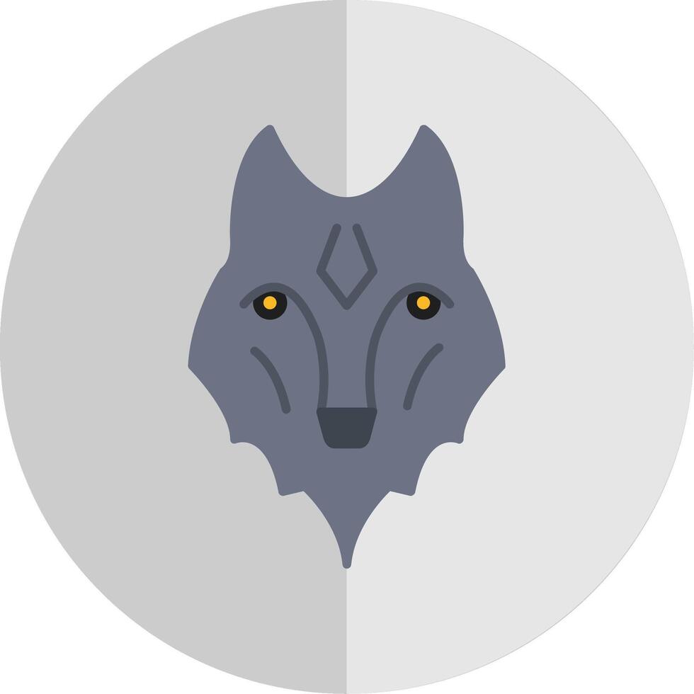 wolf vlak schaal icoon vector
