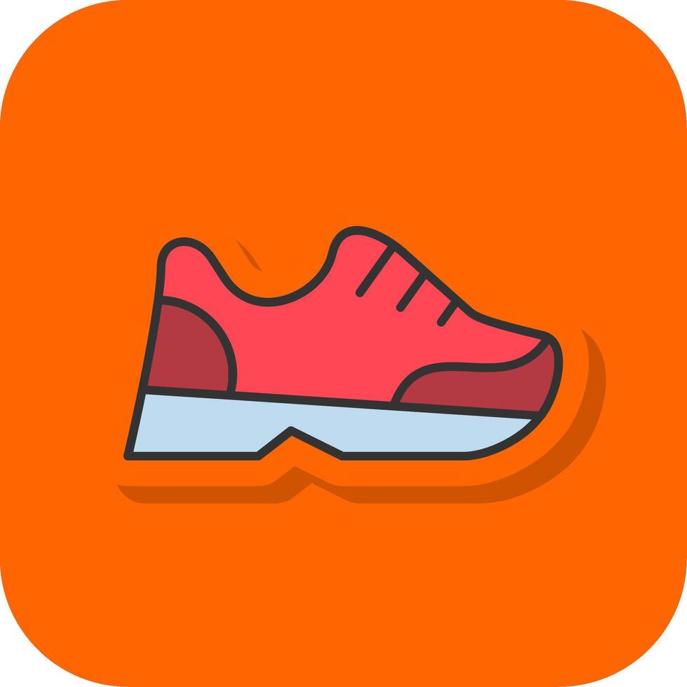 joggers gevulde oranje achtergrond icoon vector