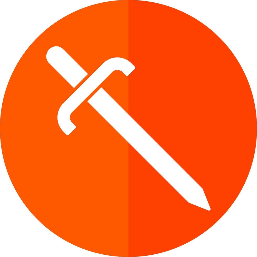 machete glyph rood cirkel icoon vector