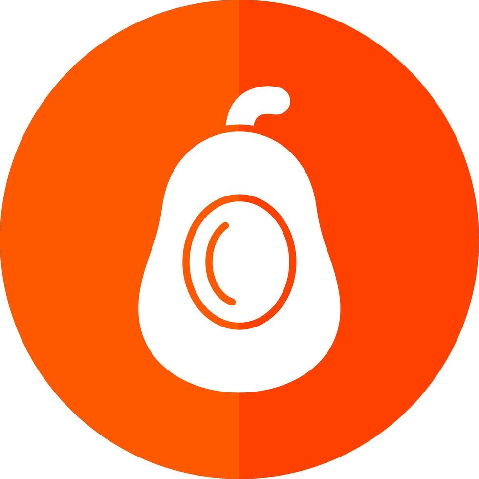 avocado's glyph rood cirkel icoon vector