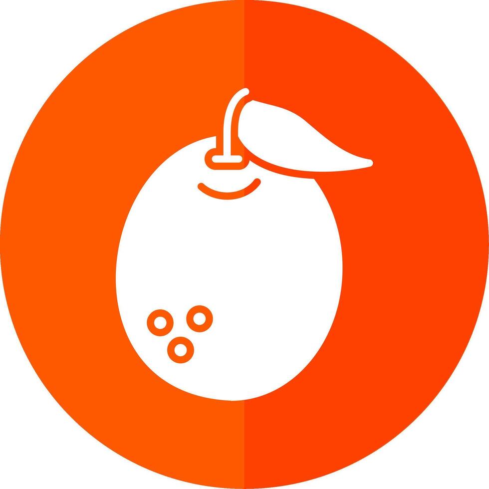 pomelo glyph rood cirkel icoon vector