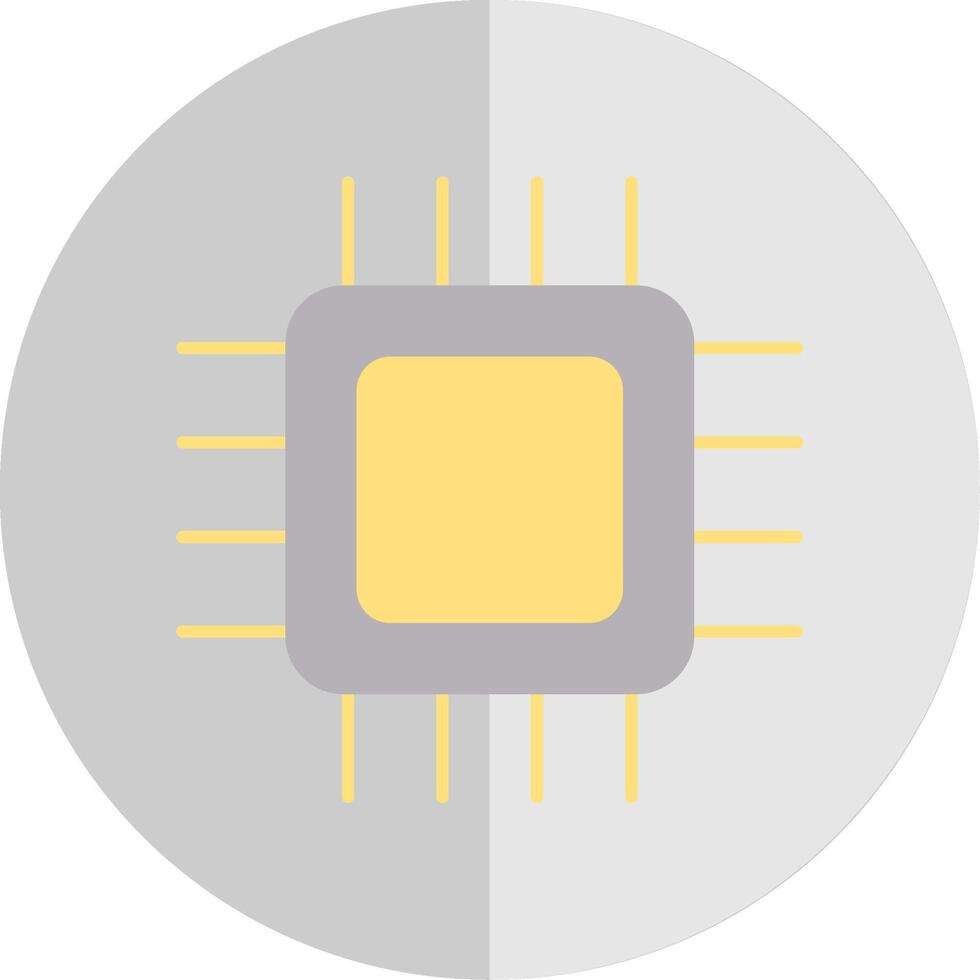 CPU vlak schaal icoon vector