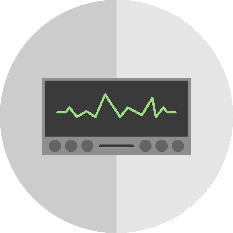 ekg vlak schaal icoon vector