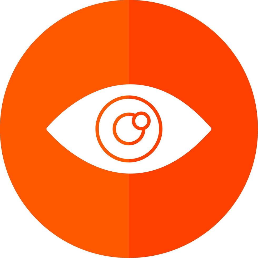 oog glyph rood cirkel icoon vector