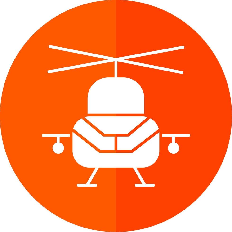 leger helikopter glyph rood cirkel icoon vector