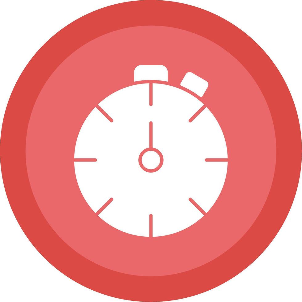 stopwatch glyph multi cirkel icoon vector