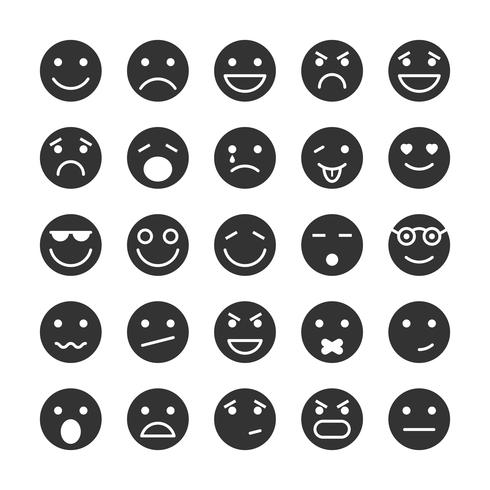 Smiley gezichten iconen set van emoties vector