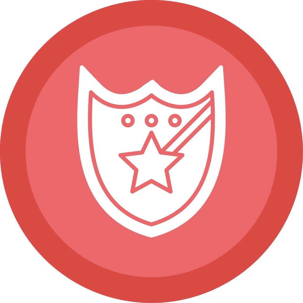 Politie insigne glyph multi cirkel icoon vector