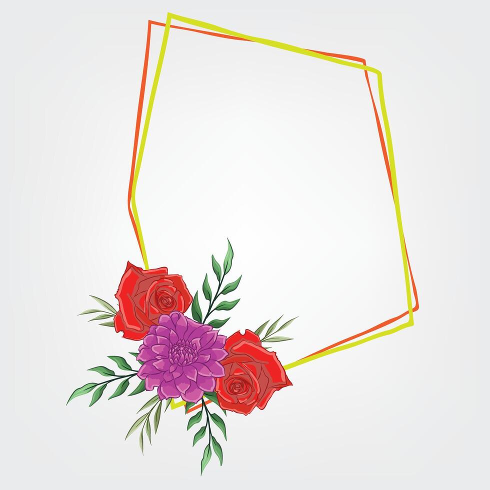 decoratief bloemen gebladerte ornament voor bruiloft uitnodiging vector