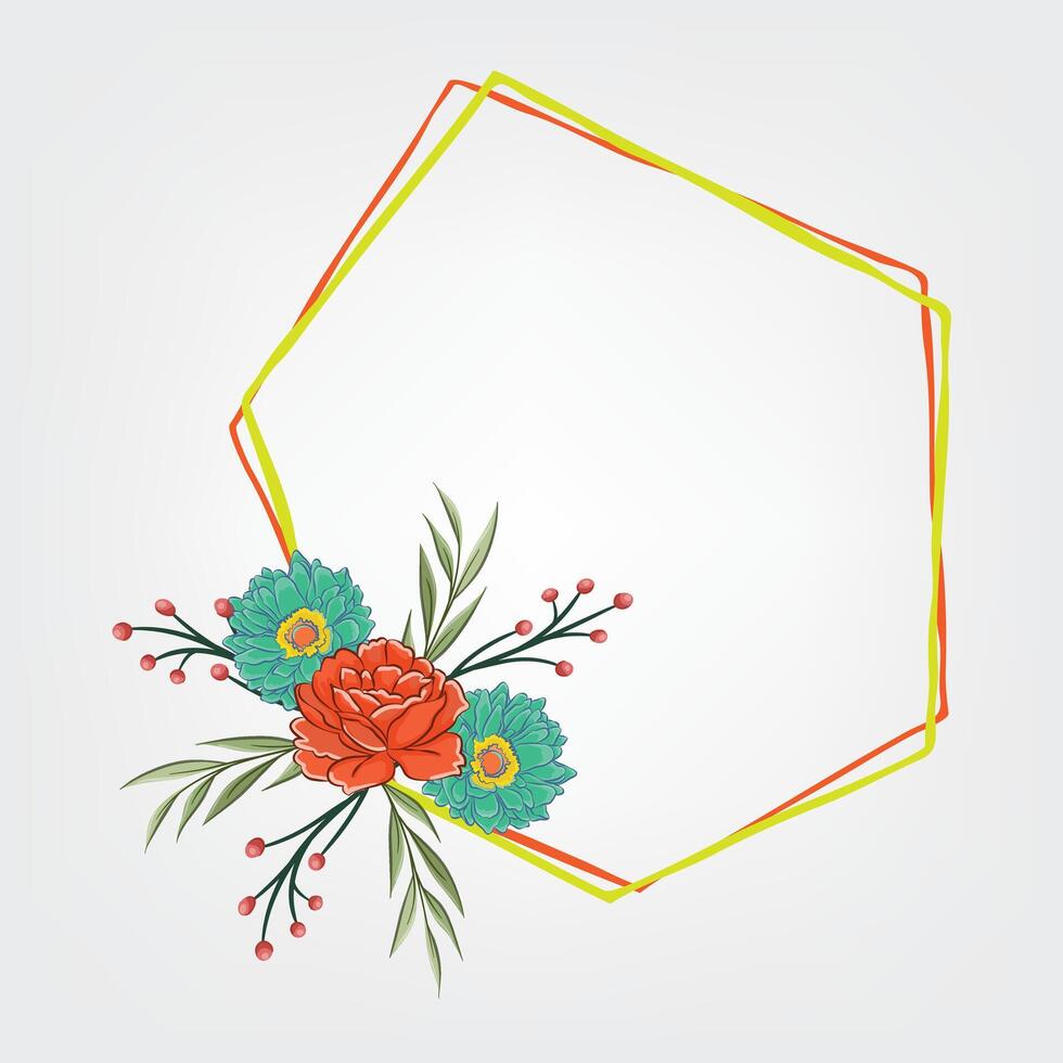 decoratief bloemen gebladerte ornament voor bruiloft uitnodiging vector