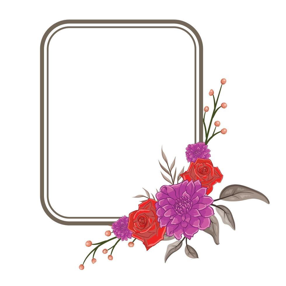 decoratief bloemen gebladerte ornament voor bruiloft uitnodiging vector